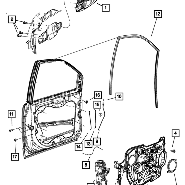 New Genuine Mopar Lock Rod Lock 2011-2020 OE 68102225AA