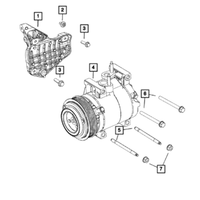 New Genuine Mopar Bracket A/C Compressor OE 68102345AA