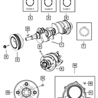 New Genuine Mopar Bearing Crankshaft OE 68102976AB
