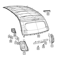 New Genuine Mopar Lamp High Mounted Stop OE 68140780AA