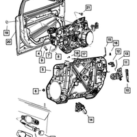 New Genuine Mopar Motor Window Regulator 2011-2023 OE 68143987AA