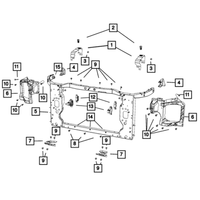 New Genuine Jeep Cherokee Cooling Module Bracket Left (2014-2020) OE 68144541AB