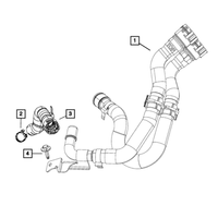 New Genuine Dodge Dart Heater Hose Core Jumper (2012-2016) OE 68156282AB