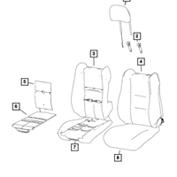 New Genuine Mopar Front Seat Cushion Foam (2012-2026) OE 68158127AA