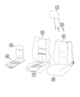 New Genuine Mopar Front Seat Cushion Foam (2012-2026) OE 68158127AA