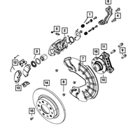 New Genuine Mopar Adapter Disc Brake Caliper 2013-2016 OE 68163819AA
