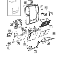 New Genuine Mopar Bumper Glove Box Door 2013-2022 OE 68196665AA