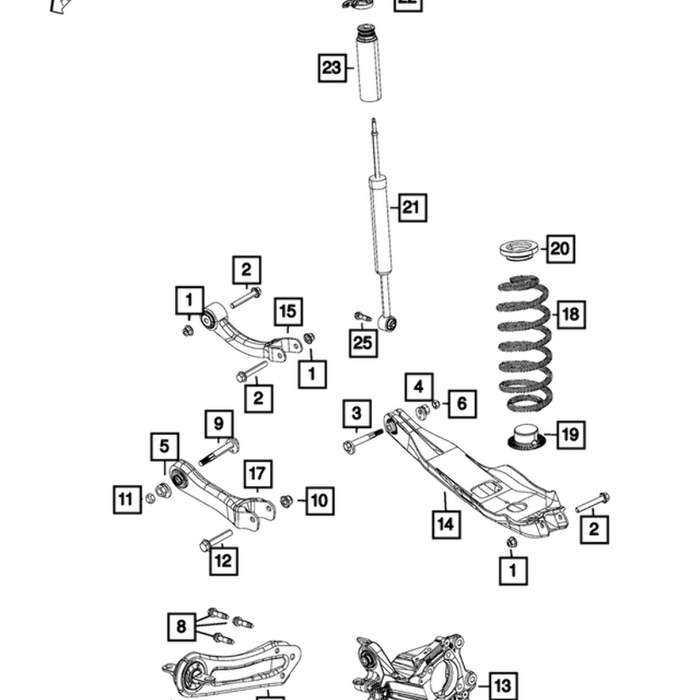New Genuine Mopar Knuckle Rear OE 68200070AD