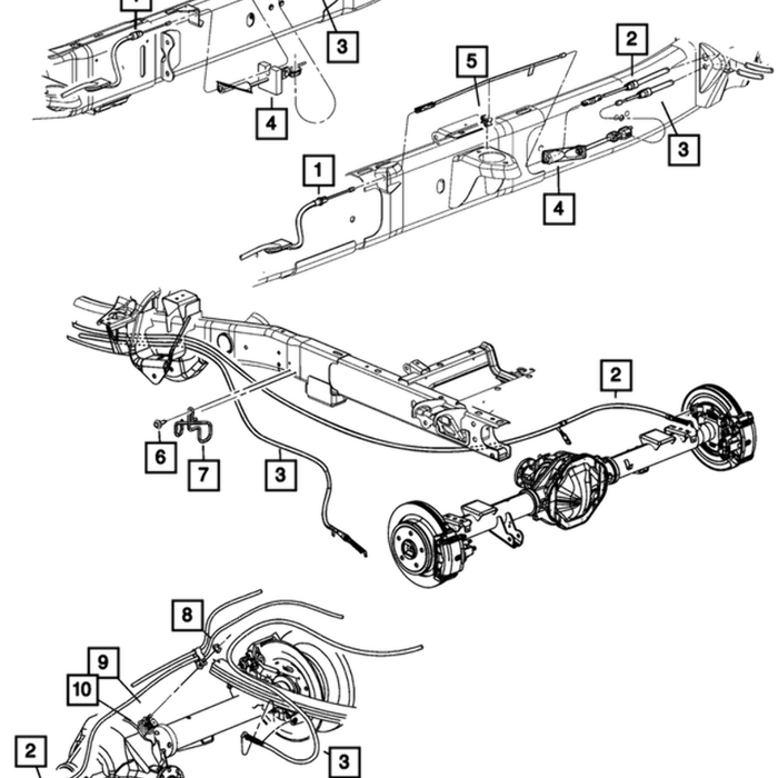 New Genuine Mopar Guide Parking Brake Cable 2013-2024 OE 68209466AA