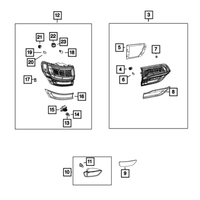 New Genuine Mopar Gasket Back Up Lamp 2014-2020 OE 68220976AA