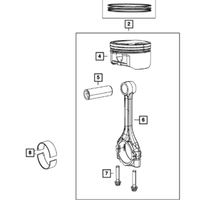 New Genuine Mopar Engine Piston w/ Connecting Rod (2016-2026) OE 68223379AD