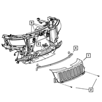 New Genuine Mopar Clip Grille OE 68225379AA