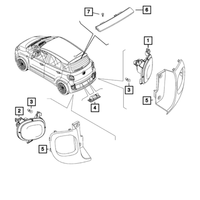 New Genuine Mopar Lamp Backup OE 68226912AA