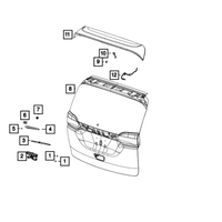 New Genuine Mopar Nozzle Liftgate Washer 2017-2023 OE 68230657AA