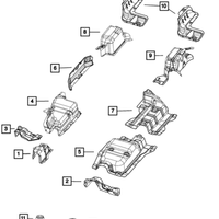 New Genuine Mopar Shield Exhaust 2017-2023 OE 68237187AA