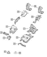 New Genuine Mopar Shield Exhaust 2017-2023 OE 68237187AA