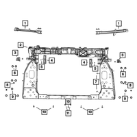 New Genuine Mopar Bracket Radiator OE 68244424AA