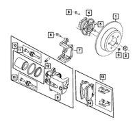 New Genuine Mopar Pin Disc Brake 2018-2023 OE 68245288AB