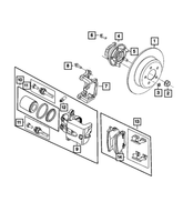 New Genuine Mopar Pin Disc Brake 2018-2023 OE 68245288AB