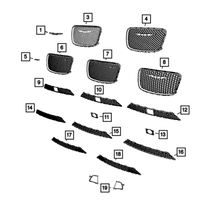 New Genuine Mopar Bezel Adaptive Cruise Control OE 68245345AD