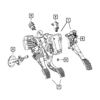 New Genuine Mopar Pad Brake And Clutch Pedal 2015-2018 OE 68263291AA