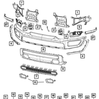 New Genuine Mopar Bracket Bumper OE 68271501AC