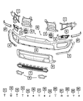 New Genuine Mopar Bracket Bumper OE 68271501AC