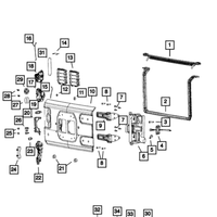 New Genuine Jeep Wrangler Swing Gate Latch (2018-2024) OE 68283296AB