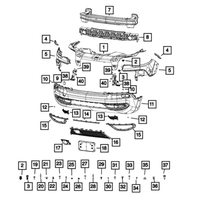 New Genuine Mopar Bracket Fascia Support OE 68287857AB