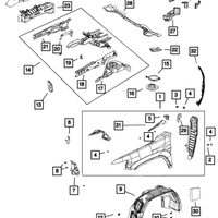 New Genuine Mopar Shield Wheelhouse OE 68287918AB