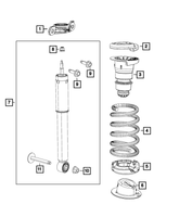 New Genuine Chrysler Rear Shock Absorber Suspension (2017-2024) OE 68312669AC