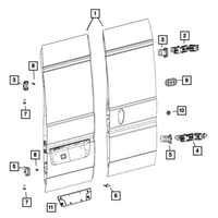 New Genuine Mopar Hinge Body Opening 2014-2014 OE 68329062AA
