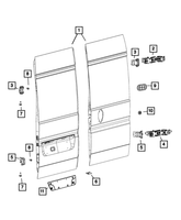 New Genuine Mopar Hinge Body Opening 2014-2014 OE 68329062AA
