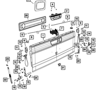 New Genuine Mopar Hinge Tailgate 2020-2023 OE 68341648AB