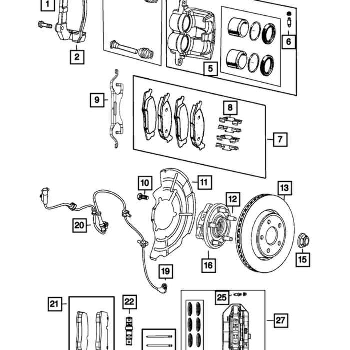 New Genuine Mopar Rotor Brake 2022-2023 OE 68346963AA