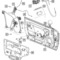 New Genuine Mopar Motor Window Regulator 2017-2023 OE 68376201AA