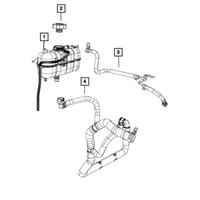 New Genuine Jeep Cherokee Engine Coolant Overflow Hose Inlet Tube (2019-2023) OE