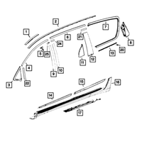 New Genuine Mopar Molding Sliding Door 2021-2023 OE 68448737AA