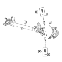 New Genuine Ram Front Knuckle Assembly Right (2013-2025) OE 68449544AA