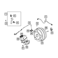 New Genuine Jeep Compass Brake Booster Vacuum Hose (2023-2025) OE 68455170AB