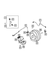 New Genuine Jeep Compass Brake Booster Vacuum Hose (2023-2025) OE 68455170AB