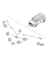 New Genuine Jeep Renegade Wiring Park Assist Sensors (2019-2023) OE 68461194AA