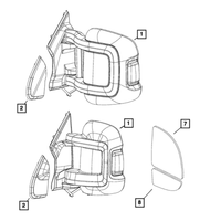 New Genuine Mopar Mirror Mirror Replacement 2014-2023 OE 68465079AA