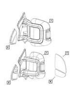 New Genuine Mopar Mirror Mirror Replacement 2014-2023 OE 68465079AA