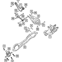 New Genuine Mopar Link Trailing Arm 2017-2023 OE 68470298AA