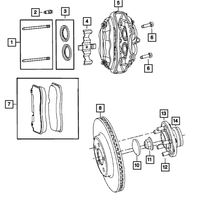 Genuine Dodge Front Brake Caliper Assembly SRT Left (2021-2023) OE 68525309AA