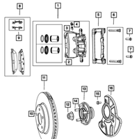 New Genuine Mopar Caliper Disc Brake 2005-2023 OE 68548604AA