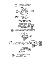 New Genuine Mopar Nameplate Scat Pack 2022-2023 OE 68567542AA