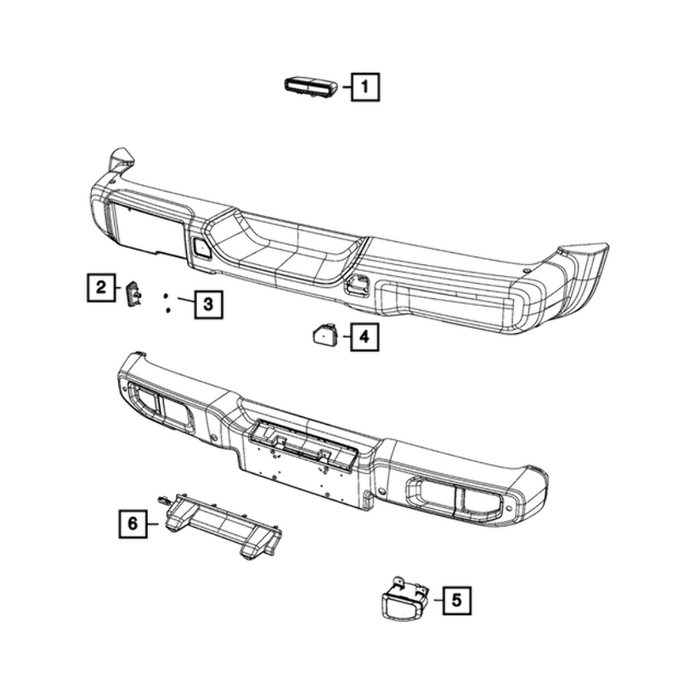 New Genuine Mopar Lamp Rear Fog 2021-2024 OE 68633936AA