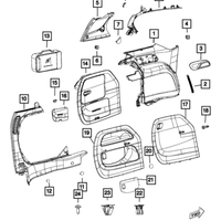 New Genuine Mopar Clip Trim Panel OE 6LG61DX9AA